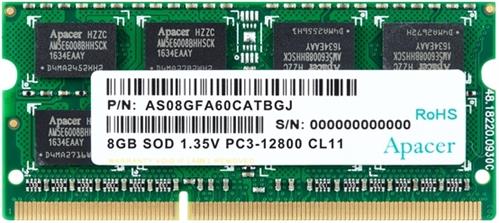 apacer 8gb ddr3 1600 so dimm