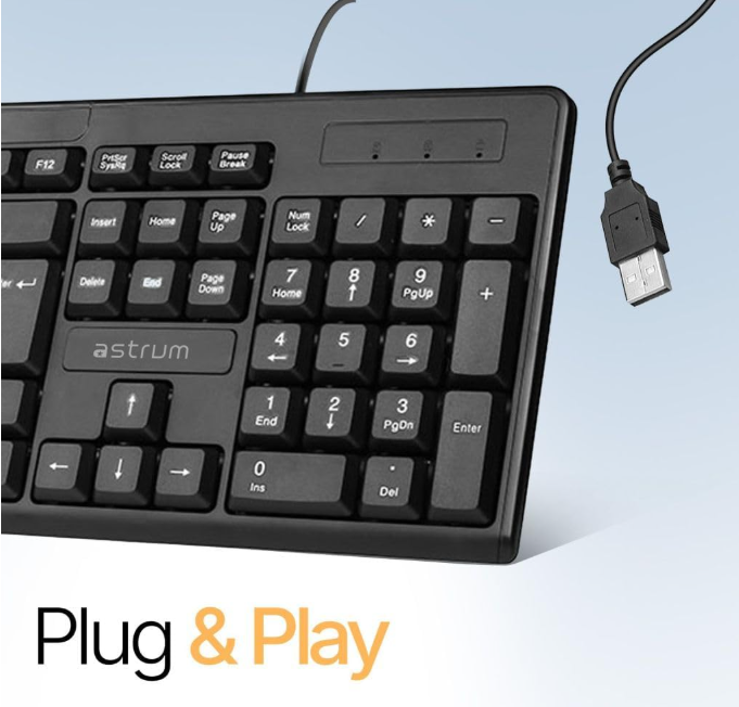 astrum wired, full size spill resistant keyboard – kb080 astrum wired, full size spill resistant keyboard – kb080