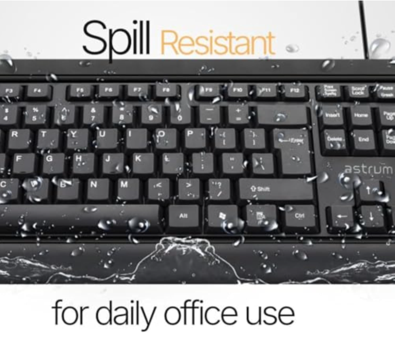 astrum wired, full size spill resistant keyboard – kb080 astrum wired, full size spill resistant keyboard – kb080