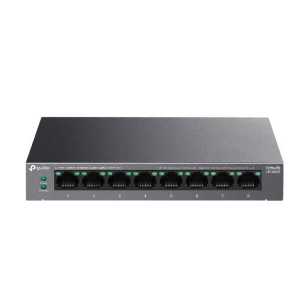 tp link 8 port gigabit desktop poe+ switch ls108gp